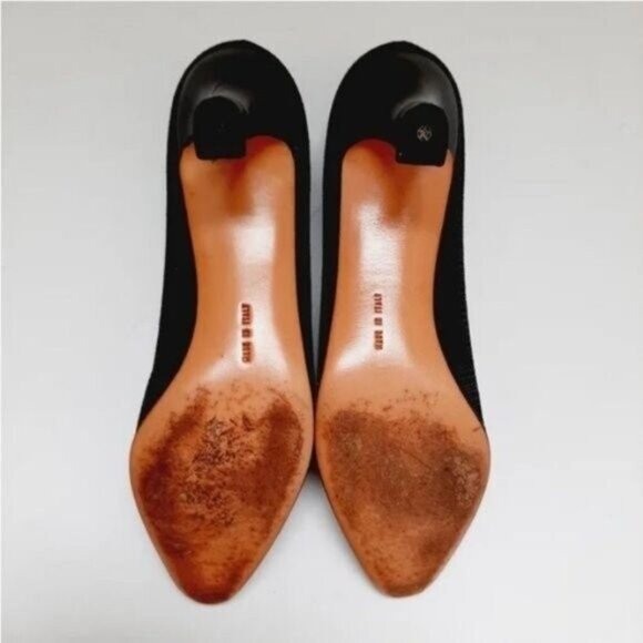 SALVATORE FERRAGAMO Classic Black Heel Pumps Sz 8.5 AA - Picture 9 of 10